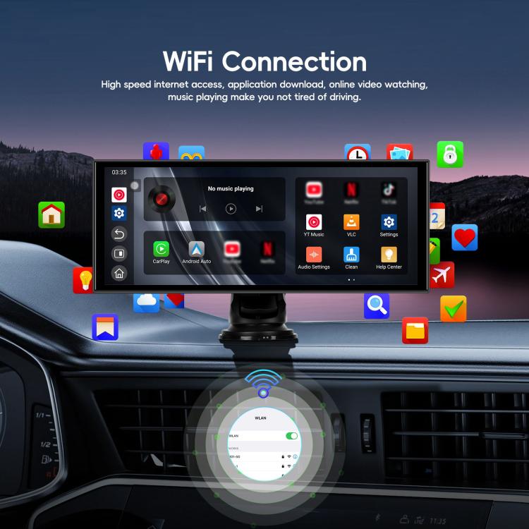 Android 15 2G+32G Car Reversing Display Monitor Screen Without Rear View Camera WiFi Version