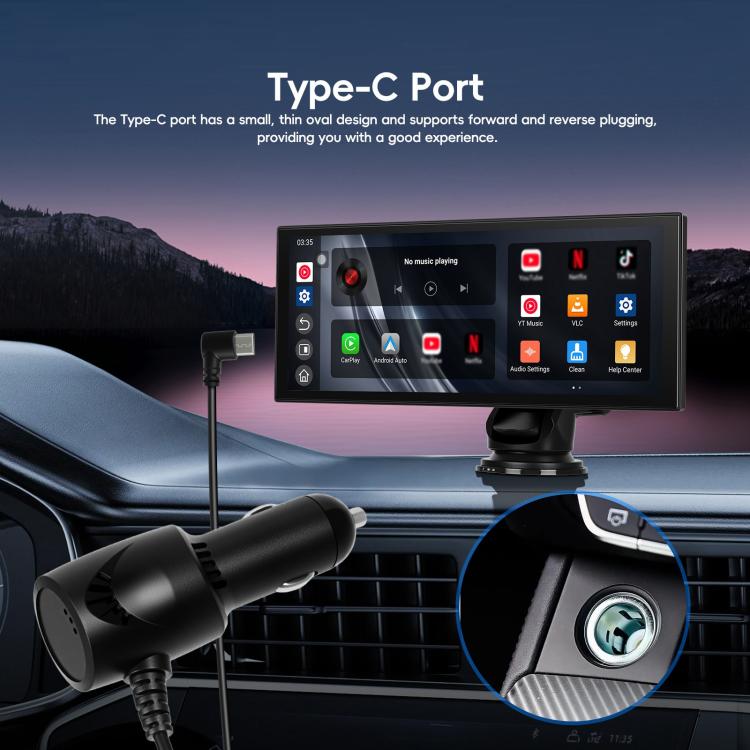 Android 15 2G+32G Car Reversing Display Monitor Screen Without Rear View Camera WiFi Version