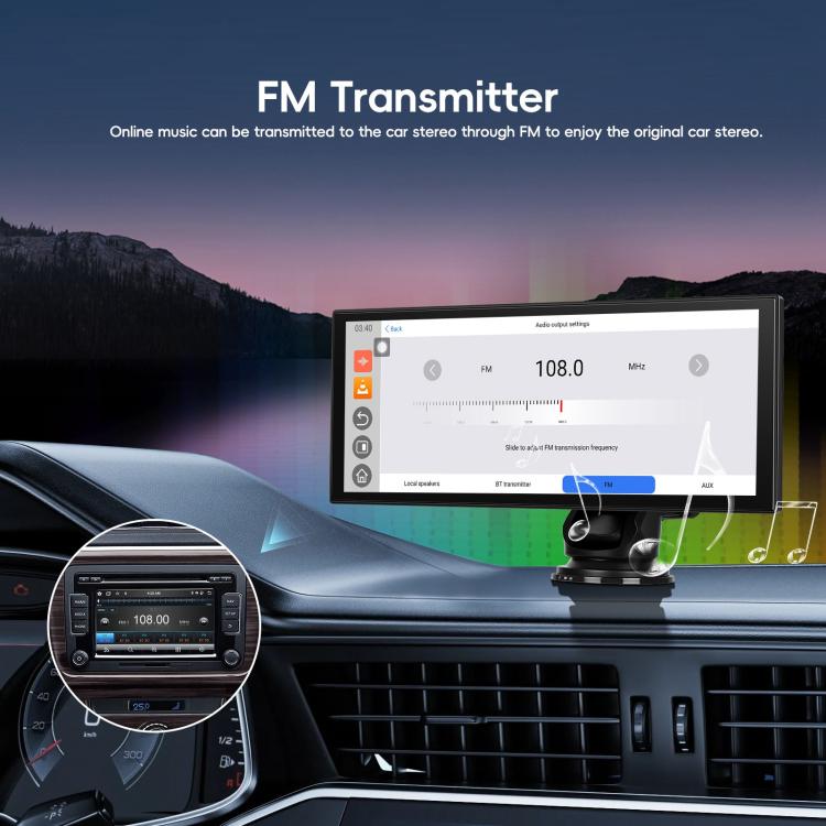 Android 15 2G+32G Car Reversing Display Monitor Screen Without Rear View Camera WiFi Version