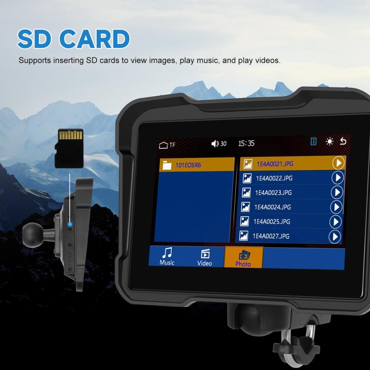 Motorcycle Wireless CarPlay and Android Auto 5 inch HD Screen Waterproof Navigator