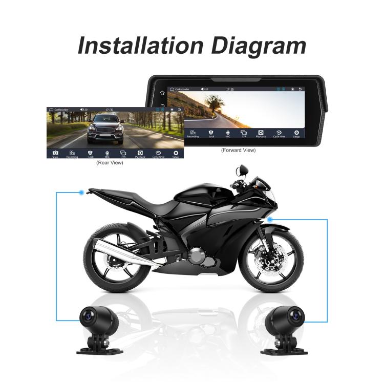 Portable Motorcycle Wireless CarPlay and Android Auto 6.86 inch HD Screen Waterproof Navigator