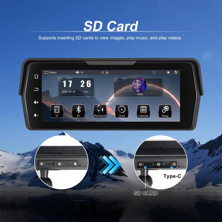 Portable Motorcycle Wireless CarPlay and Android Auto 6.86 inch HD Screen Waterproof Navigator