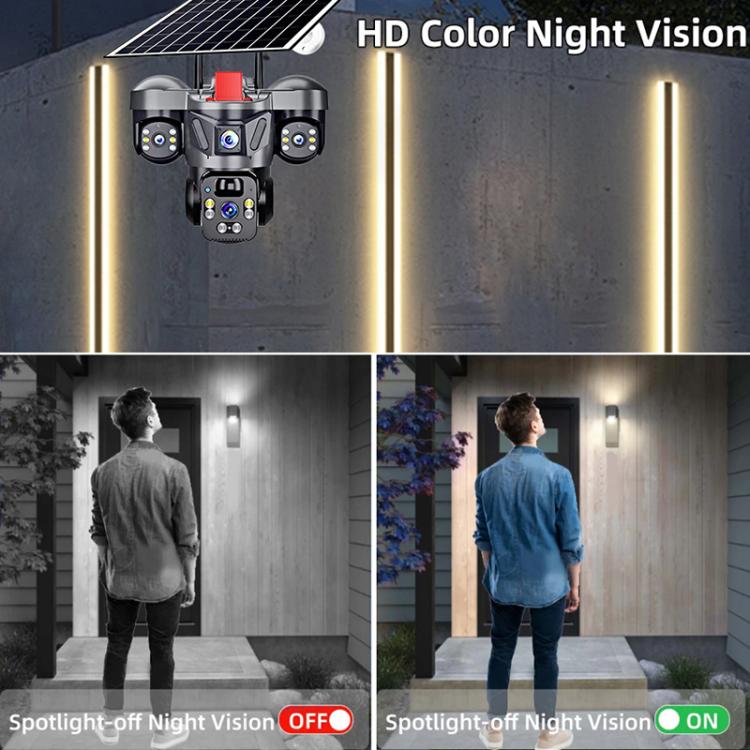 D31 9MP Multi-lens Panoramic Solar Surveillance PTZ Dome Camera