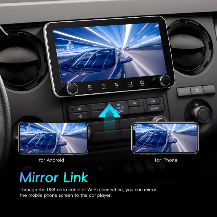 10.36 inch Screen Android 15 Car CarPlay Navigation Integrated Machine with Dual Knob