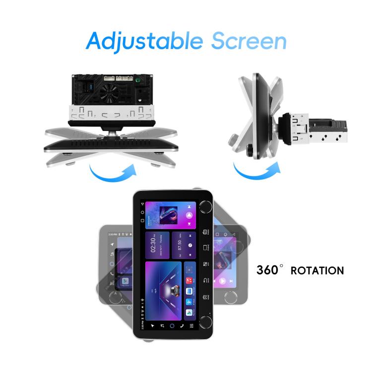 10.36 inch Screen Android 15 Car CarPlay Navigation Integrated Machine with Dual Knob