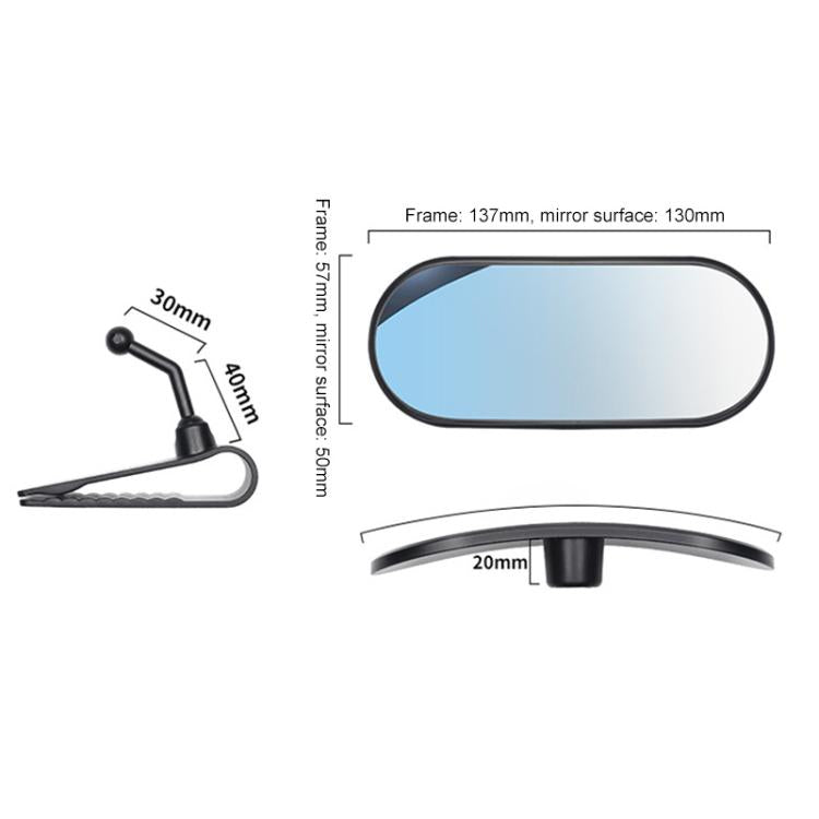 Car Adhesive Type Wide-angle Rearview Auxiliary Mirror