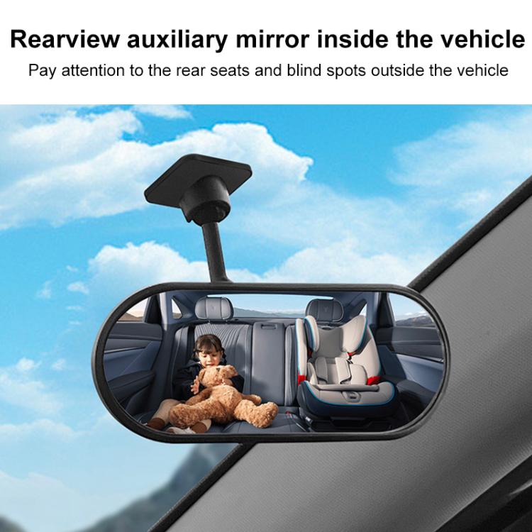Car Adhesive Type Wide-angle Rearview Auxiliary Mirror
