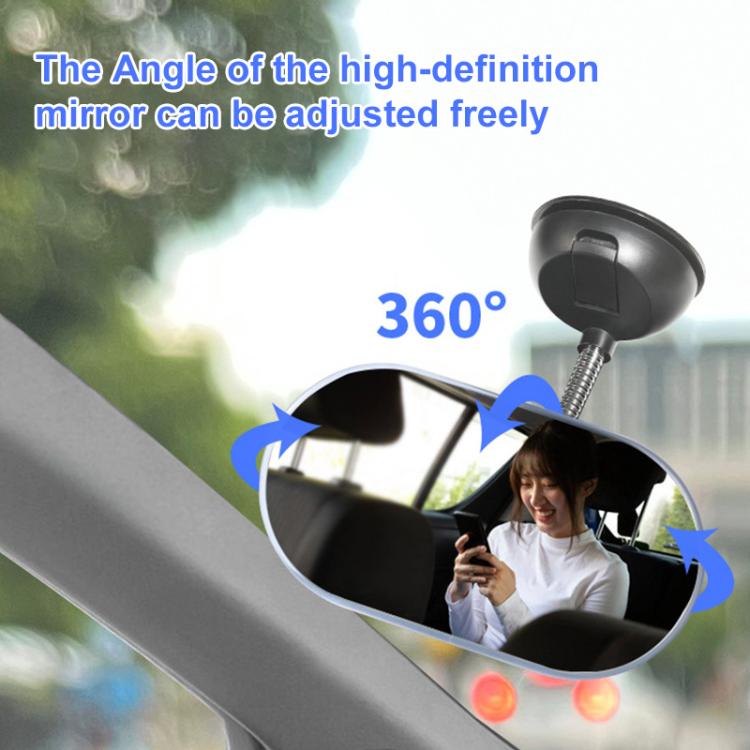 Car Suction Cup Type Wide-angle Rearview Auxiliary Mirror
