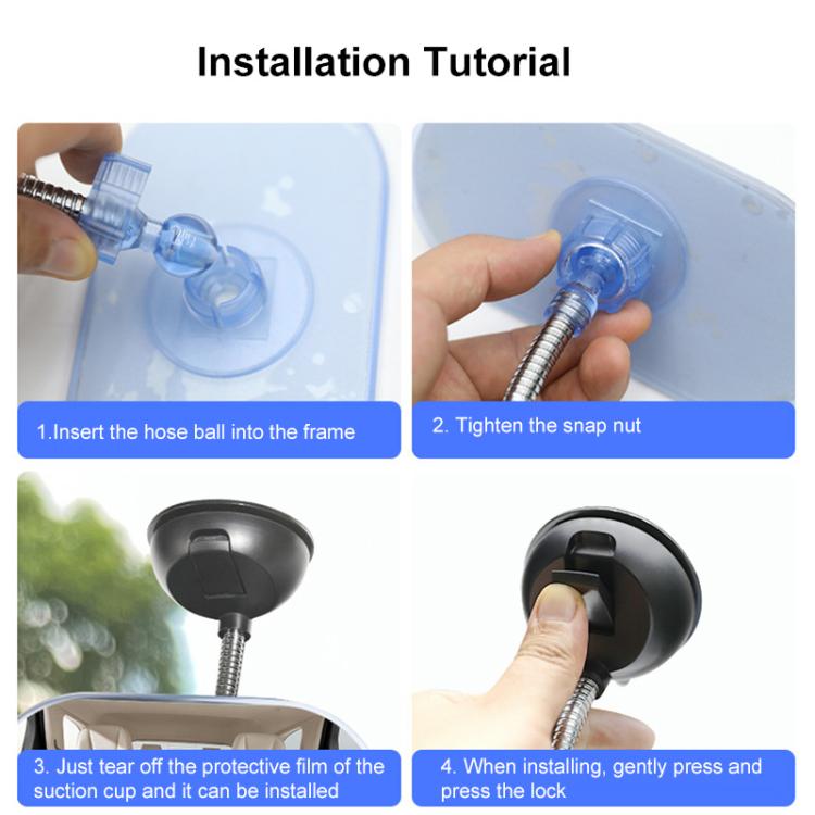 Car Suction Cup Type Wide-angle Rearview Auxiliary Mirror