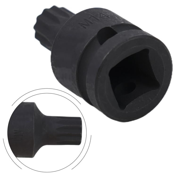 Brake Pad Screw Disassembly Tool Screw Removal Sleeve 14mm Triple Square XZN Socket for Volkswagen / Audi