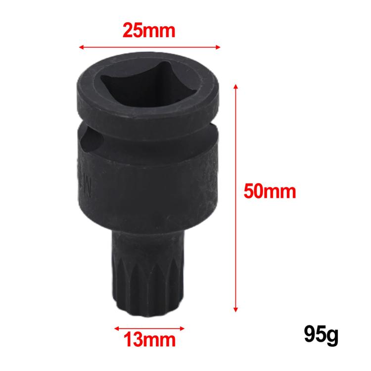 Brake Pad Screw Disassembly Tool Screw Removal Sleeve 14mm Triple Square XZN Socket for Volkswagen / Audi