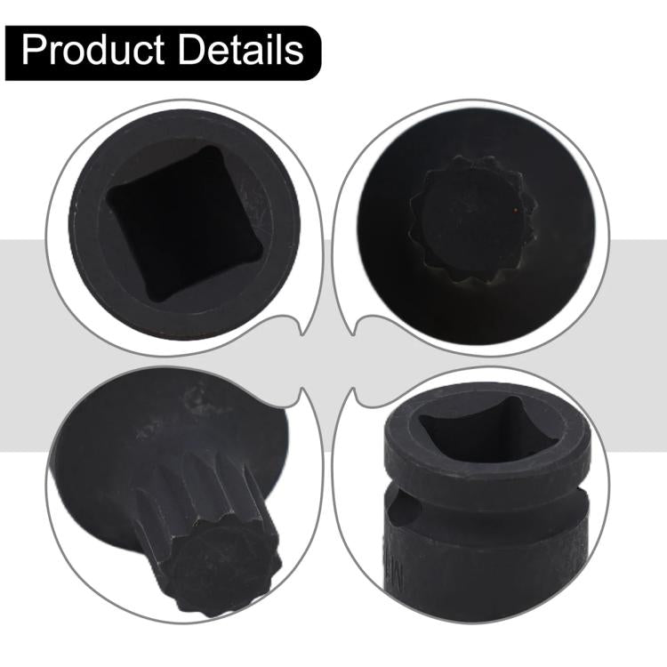 Brake Pad Screw Disassembly Tool Screw Removal Sleeve 14mm Triple Square XZN Socket for Volkswagen / Audi