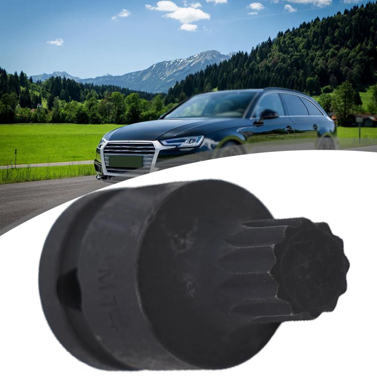 Brake Pad Screw Disassembly Tool Screw Removal Sleeve 14mm Triple Square XZN Socket for Volkswagen / Audi