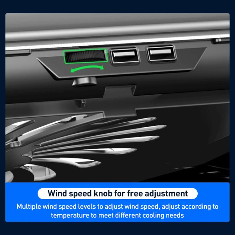 NUOXI Q5A 6-Speed Adjustable 6-Core Large Fan Cooling Pad