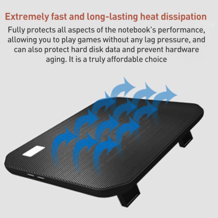 NUOXI M10B Dual Large Fan Laptop Cooling Pad