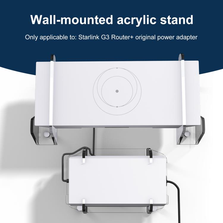 For Starlink Gen 3 Router Acrylic Separable Wall-mounted Bracket