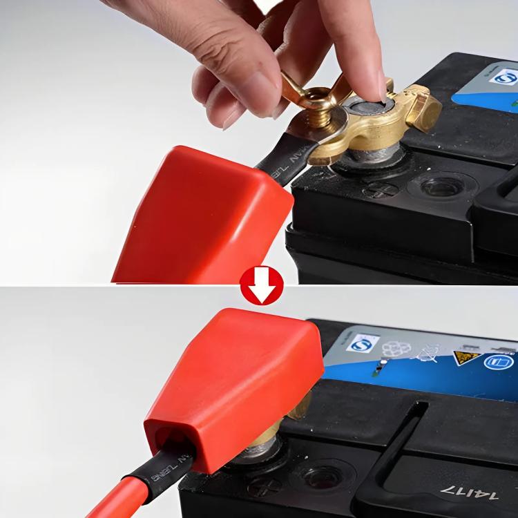 2pcs/Pack Car Battery Wire Terminal Protection Cover Battery Positive Negative Top Post Cap