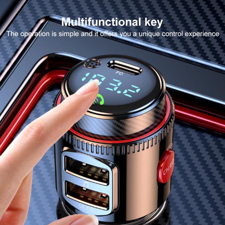 T23 Car FM Transmitter Bluetooth Player Fast Charging