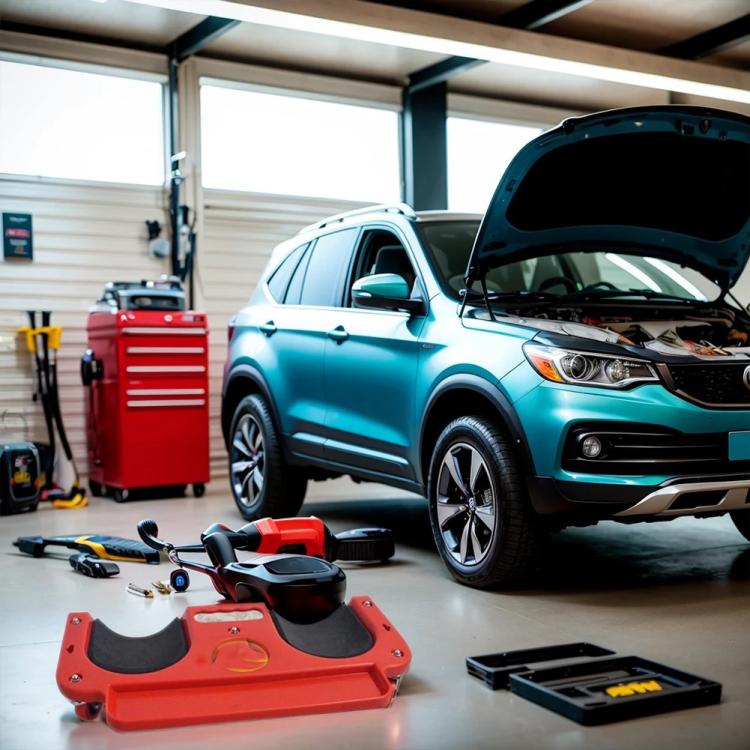 Portable Universal Wheel Sliding Kneel Pad Car Repair Home Improvement Tool with 5 Swivel Castors