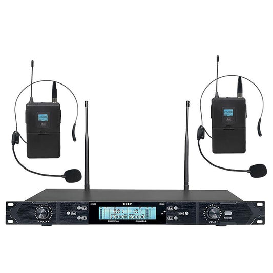 U-620 Professional 1 to 2 Waistpack Wireless Headset Microphone System