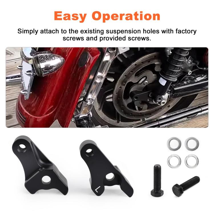 Motorcycle 2 inch Rear Slam Shock Lowering Blocks Kits for Harley 2002-2022