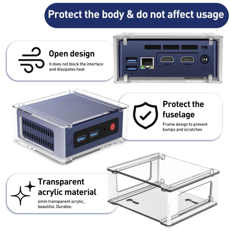 For Beelink S12 Pro Mini PC Desktop Upright Stand