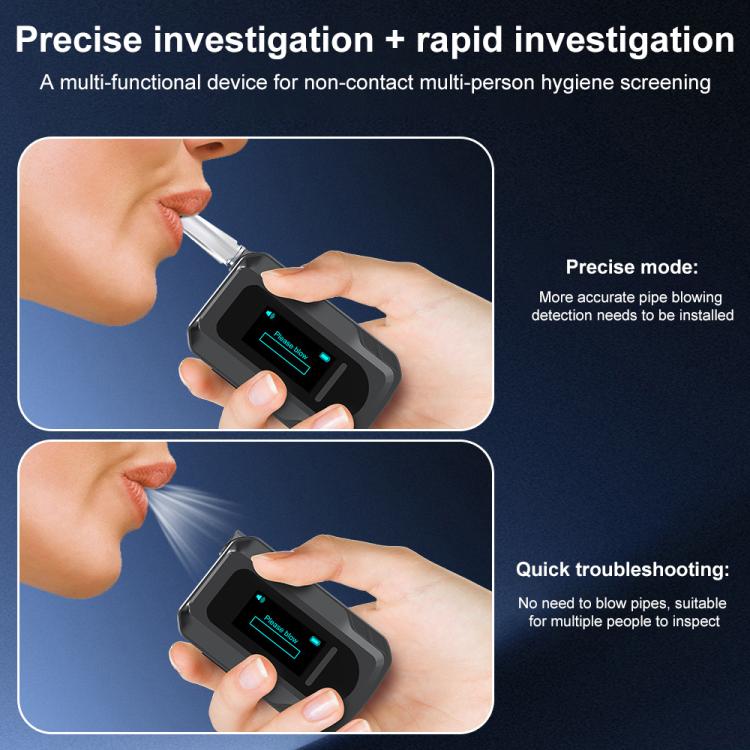 D2000 HD IPS Screen Portable Blow-Type High-Precision Alcohol Content Tester