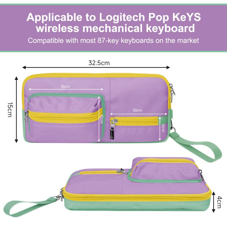 87-Key Universal Mechanical Keyboard Storage Sleeve Bag for Logitech POP Keys