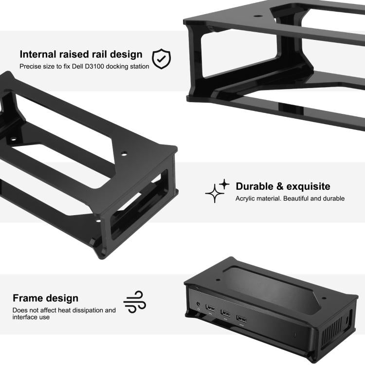 Multi-Purpose Mount Universal Mounting Bracket Base for Dell D3100 Docking Station