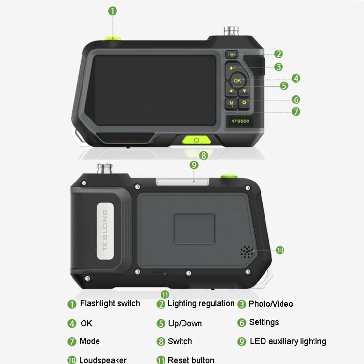 TESLONG NTS500 Industrial Pipeline Endoscope with 5 inch HD Screen
