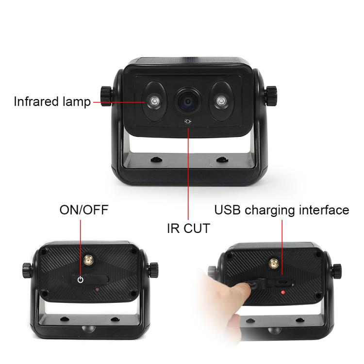 Magnetic Solar 2.4G Wireless WiFi Car Rear View Reversing Camera with Remote Control Switch