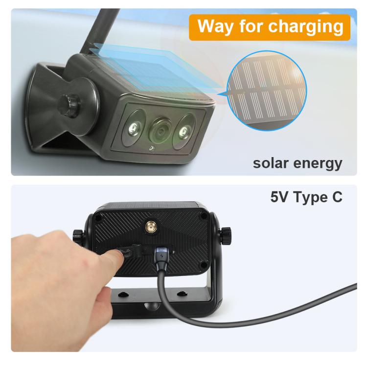 Magnetic Solar 2.4G Wireless WiFi Car Rear View Reversing Camera with Remote Control Switch