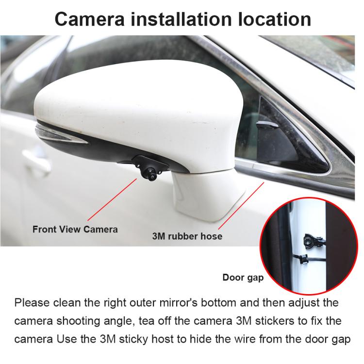 1080P 5 inch HD Display Screen Side Front Blind Spot Camera Image Assistance System Kit