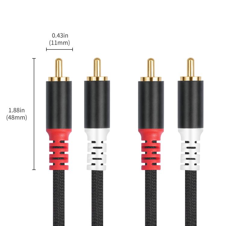 2 RCA Male to 2 RCA Male Audio Cable