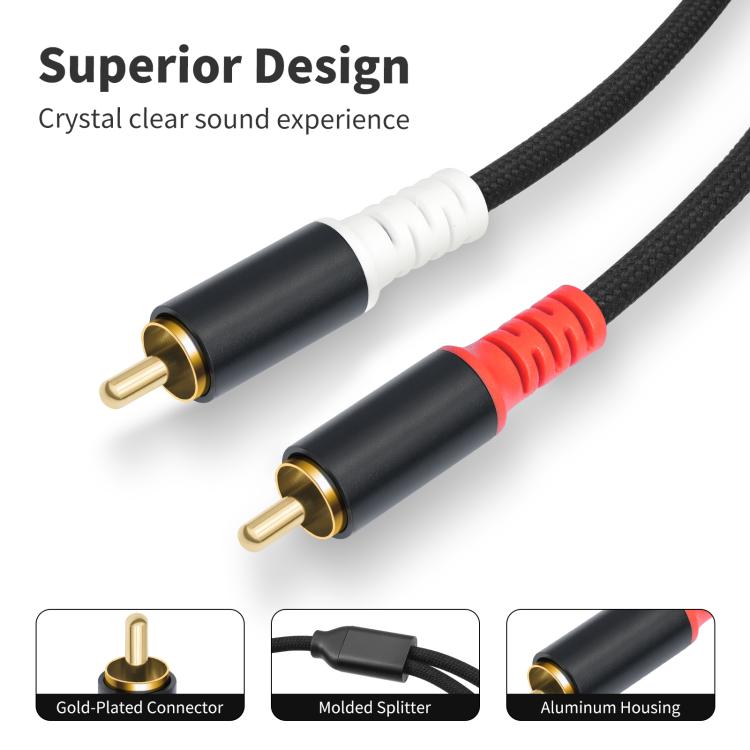 2 RCA Male to 2 RCA Male Audio Cable