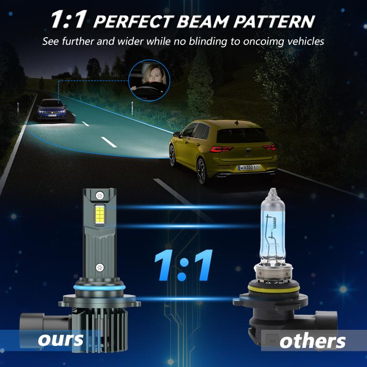 1 Pair 32W 3200LM 6500K Car LED Headlight Bulb with Fan