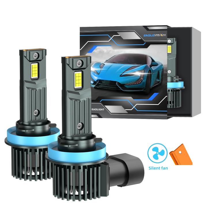 1 Pair 32W 3200LM 6500K Car LED Headlight Bulb with Fan