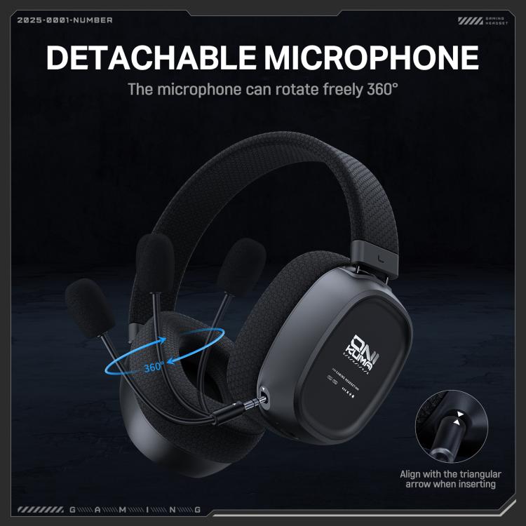 ONIKUMA GT839 Bluetooth 5.4 2.4G Wired E-sports Game Headset