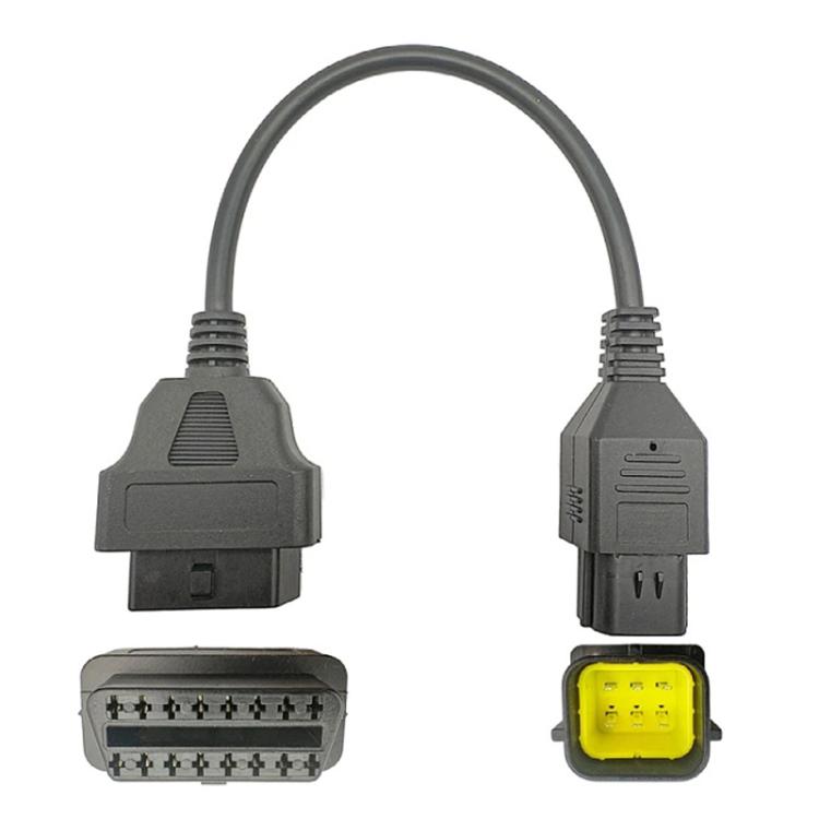 6 Pin to 16 Pin Motorcycle OBD2 Converter Cable Diagnostic Cable