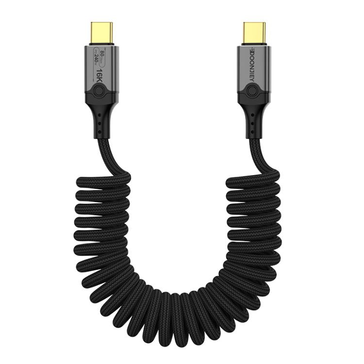 DOONJIEY DJUSB510GR 80Gbps Type-C 16K HD Projection Spring Conversion Cable