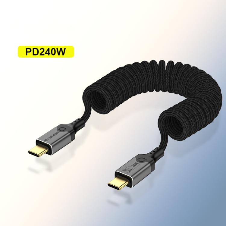 DOONJIEY DJUSB510GR 80Gbps Type-C 16K HD Projection Spring Conversion Cable