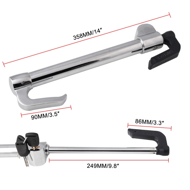 Universal Modified Clutch Lock Extendable Steering Wheel & Clutch Brake Lock