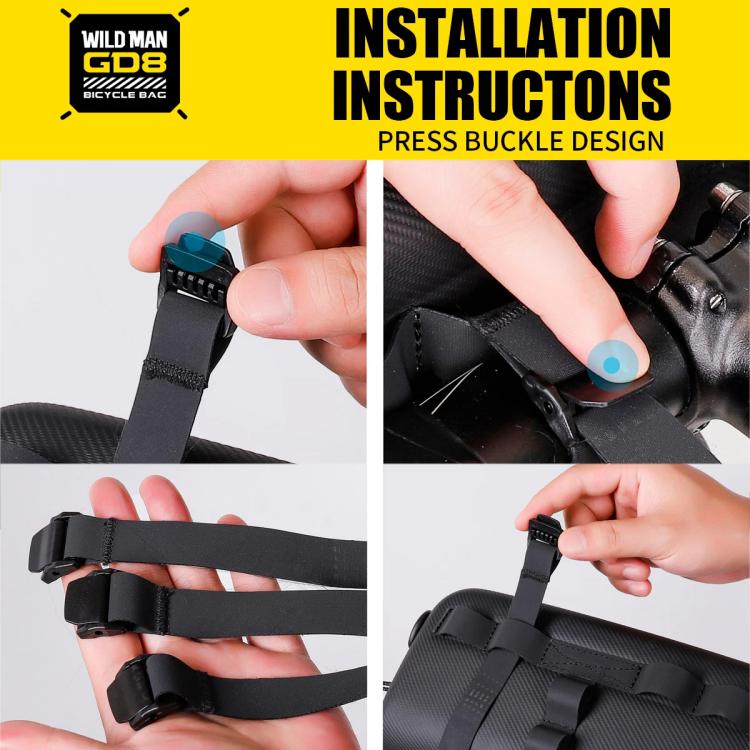 WILD MAN GD8 Mountain Bicycle EVA Hard Shell Handlebar Bag