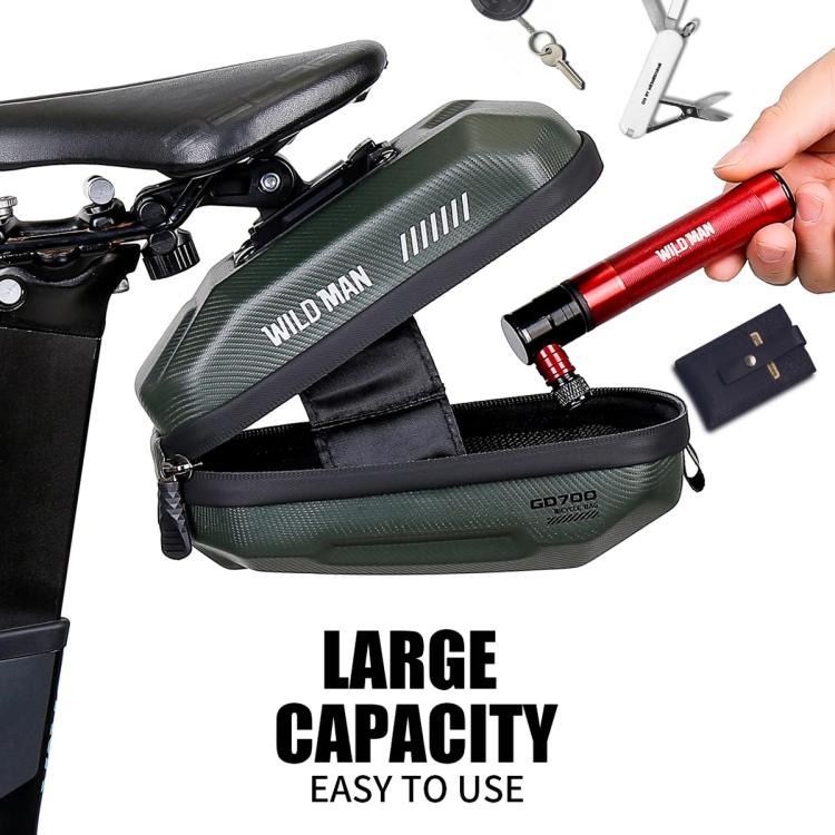 WILD MAN GD700 Mountain Bicycle EVA Hard Shell Bag Bike Seat Bag