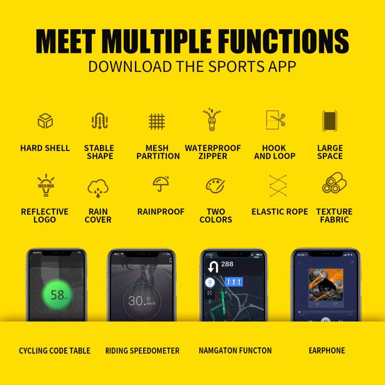 WILD MAN GX200 Mountain Bicycle EVA Hard Shell Bag Bike Front Fixing bracket