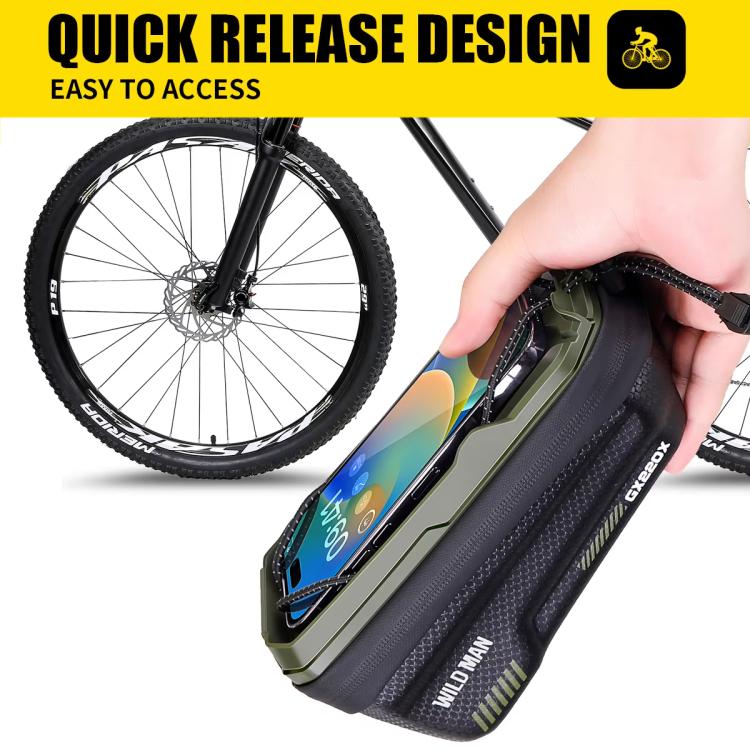 WILD MAN GX220X Mountain Bicycle EVA Hard Shell Bag Bike Front Quick Release Bracket