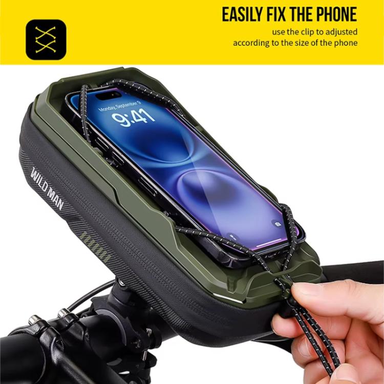 WILD MAN GX330 Mountain Bicycle Mobile Phone Holder EVA Hard Shell Handlebar Bag