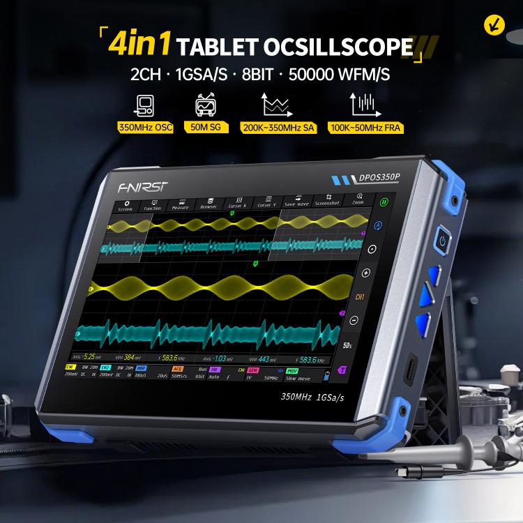 FNIRSI DPOS350P 4 in 1 7 inch IPS HD Touch Screen 350M Tablet Oscilloscope