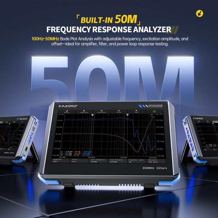 FNIRSI DPOS350P 4 in 1 7 inch IPS HD Touch Screen 350M Tablet Oscilloscope