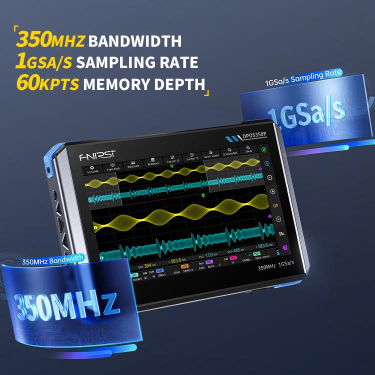 FNIRSI DPOS350P 4 in 1 7 inch IPS HD Touch Screen 350M Tablet Oscilloscope